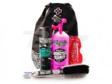 Kit completo cuidado moto (Protectant + Cleaner + esponja + cepillo) Muc-Off Motorcycle Essentials