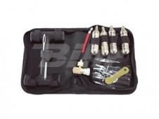Kit de reparación de neumáticos incluye barrena, herramienta de mechas, util para inflar, 4 botellas de aire comprimido, cuter, 