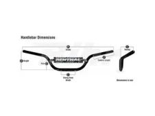 Manillar Renthal motocross alto Button plata con protector negro 764-01-SI-01-185