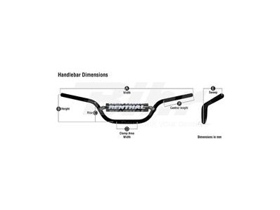 Manillar Renthal Twinwall KTM high negro con protector negro 994-01-BK-02-185