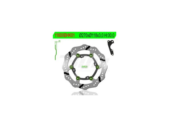 Disco de freno flotante sobredimensionado