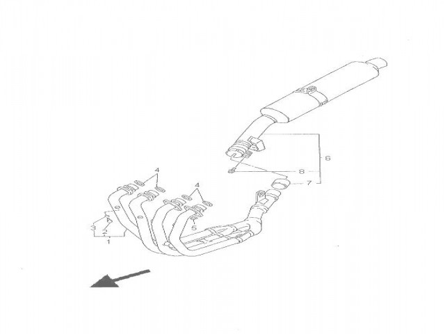 Silencioso YAMAHA FAZER 600 2000-2002  motodesguace