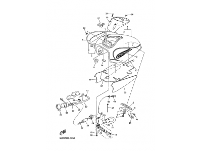 Deposito gasolina negro YAMAHA DRAG 650 1995-2002 Recambio Ocasion