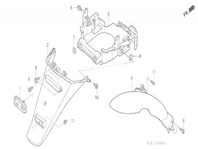 ALETA PASE RUEDA SUPERIOR Honda Dylan 125 2002-2008