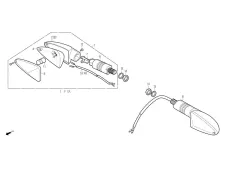 INTERMITENTE DELANTERO IZQUIERDO Y TRASERO DERECHO Daelim Roadwin 250 r 2012 - 2015