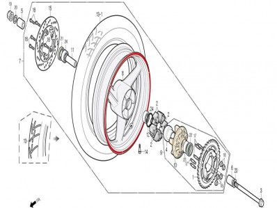 SILENBLOCK PORTA CORONAS Daelim Roadwin 250 r 2012 - 2015