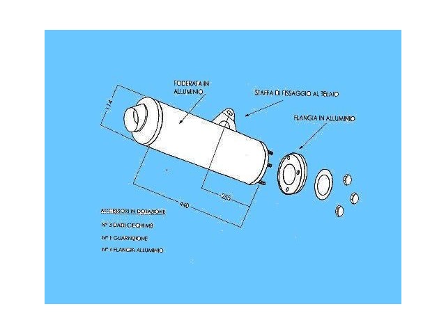 Silencioso o escape Marving Yamaha YZF 1000 96 THUNDER ACE