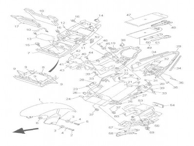 ALETA DELANTERA Yamaha R6 r 600 cc 2008 - 2012
