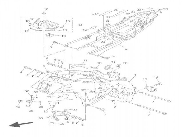 SOPORTE CABLEADO CHASIS IZQUIERDO Yamaha R6 r 600 cc 2008 - 2012