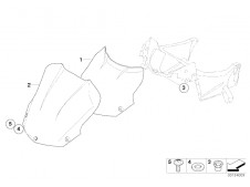 Cupula Ahumada Baja 280MM Bmw F800 st 800 cc 2006 - 2008