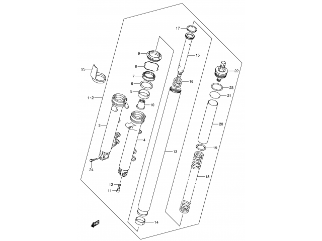 Botella derecha SUZUKI BANDIT 650 2005-2007  recambio moto