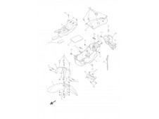 ALETA PORTA MATRÍCULA Yamaha Xsr 700 2018 - 2020