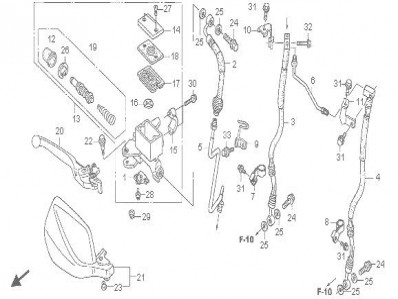 Cubre manetas derecho Honda Transalp 700 2007-2012