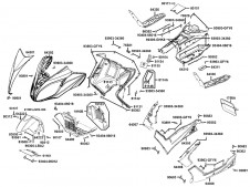 CARENADO INFERIOR IZQUIERDO Kymco Xciting 500, I evo, i r abs, i (afi) 2005 - 2017