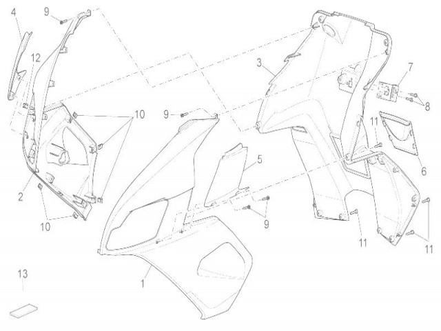 CONTRA ESCUDO Aprilia Sr h2o 50 new 2004 - 2009