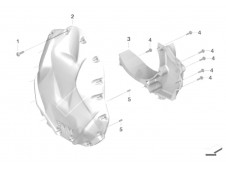 TAPA FRONTAL MOTOR ALUMINIO Bmw  r 1200gs lc 2013 - 2018