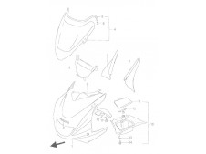 PUNTA CARENADO SUPERIOR IZQUIERDA Suzuki Rf 600 1993-1995
