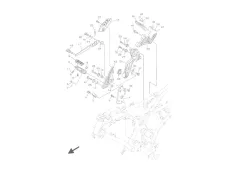 Estribera delantera derecha Yamaha mt 07 2021 - 2022
