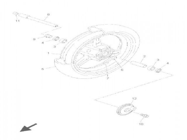 SOPORTE SENSOR ABS DELANTERO Yamaha Fjr 1300 2006-2008
