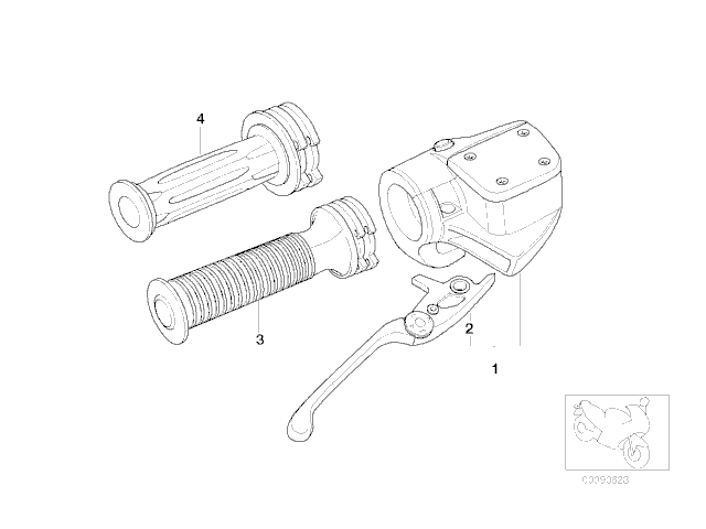 Caña acelerador plastico BMW R1100 RT 1100 1995-2000  recambio moto