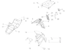 ALETA PASE RUEDA SUPERIOR Gilera Runner 4t 125 2005-2007