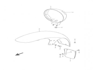 ALETA DELANTERA Suzuki Vs 750 gl intruder 1991-2000