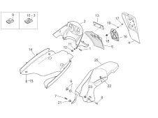 Aleta porta matricula APRILIA SR H2O 50 1993-2008 Recambio Ocasion