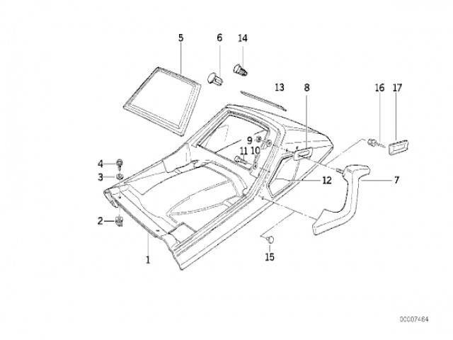 EMBELLECEDOR ASIDERO COLÍN IZQUIERDO Bmw K100 rs 16V  1000 1989 - 199