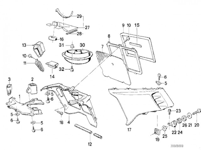 EMBELLECEDOR BAJO FARO Bmw K100 rs 16V  1000 1989 - 1992