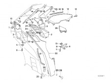 Punta carenado derecha BMW K 100 RS 1000 1983-1988  recambios para moto