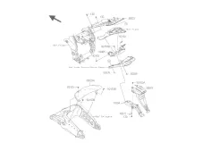 ALETA PORTA BATERÍA Kawasaki Zx10 r 1000 cc 2008 - 2009