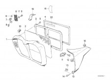 EMBELLECEDOR RADIADOR DERECHO Bmw k100 Base 2 1000 1987 - 1990  0521 