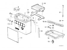 CAJA BATERÍA Bmw K100 rs 16V  1000 1989 - 1992
