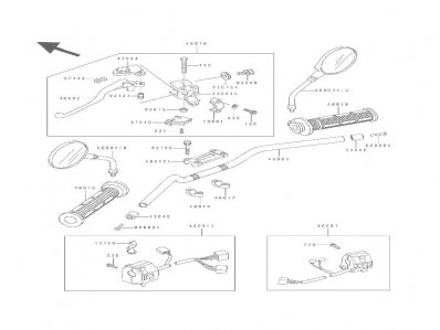 TORRETAS DE MANILLAR Kawasaki Zephyr 550 1990-1992