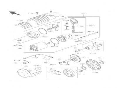 MOTOR ARRANQUE Kawasaki Zephyr 550 1990-1992