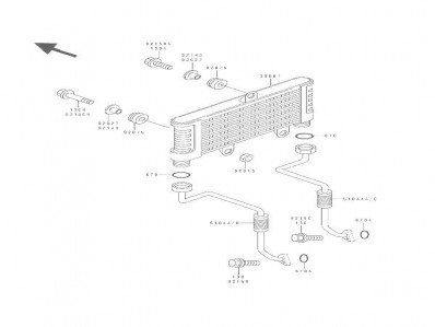 RADIADOR ACEITE Kawasaki Zephyr 550 1990-1992