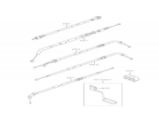 CABLE CUENTA KILOMETROS Kawasaki Zephyr 550 1990-1992