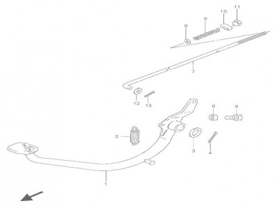 PEDAL FRENO TRASERO Suzuki Gn 250 1988-1993