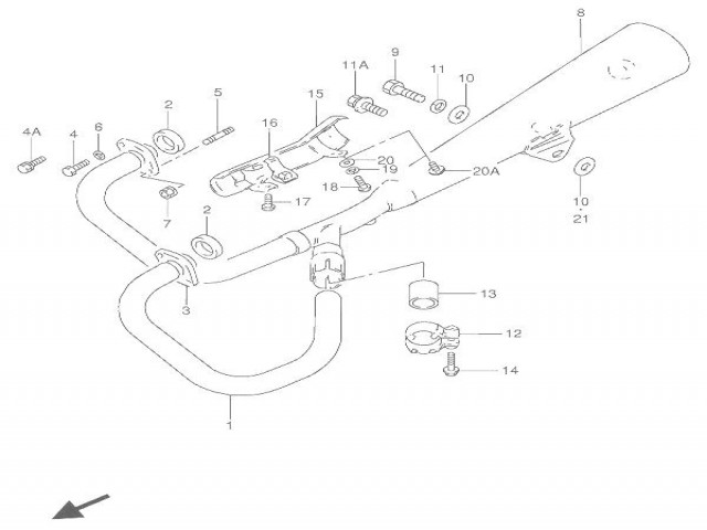 ESCAPE COMPLETO Suzuki Gn 250 1988-1993