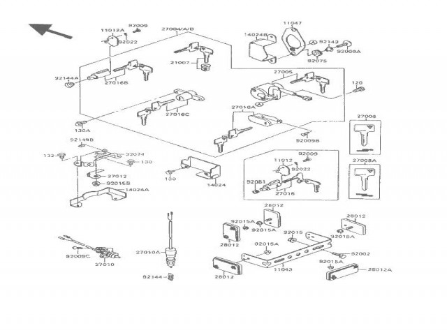 CERRADURA CLAUSOR Kawasaki Vulcan 500 1989-1995