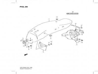 Aleta porta matriculas Suzuki Marauder 125 2008 - 2014