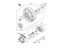 EJE RUEDA TRASERA Kawasaki Gpz 600 1985-1989