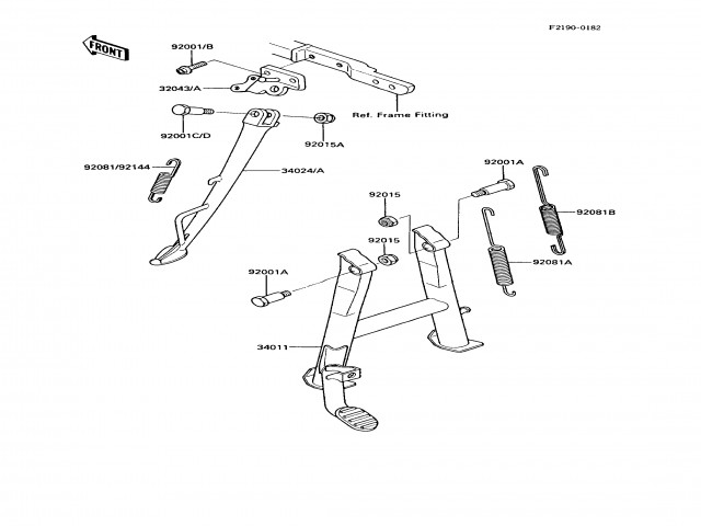 PATA DE CABRA Kawasaki Gpz 600 1985-1989