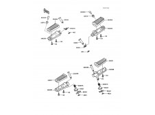 ESTRIBERA DELANTERA DERECHA Kawasaki Gpz 600 1985-1989