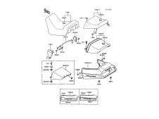 ASIENTO PASAJERO Kawasaki Gpz 600 1985-1989