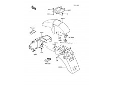 ALETA PORTA MATRÍCULA Kawasaki Gpz 600 1985-1989