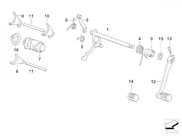HORQUILLAS CAMBIO Bmw f65 650 cc 1997 - 1999