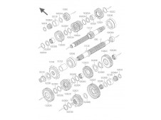 EJE SECUNDARIO DEL CAMBIO Kawasaki Z 750 y z s 750 2004 - 2007