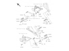 ESTRIBERA DELANTERA DERECHA Kawasaki Z 750 y z s 750 2004 - 2007