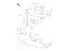 DEPÓSITO LIQUIDO BOMBA FRENO TRASERA Kawasaki Z 750 y z s 750 2004 - 